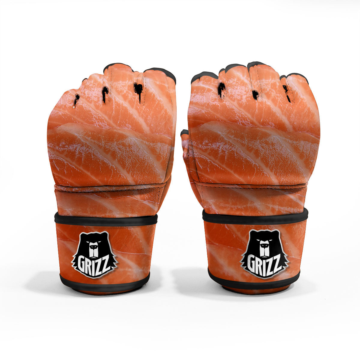 Salmon Print MMA Gloves-grizzshop