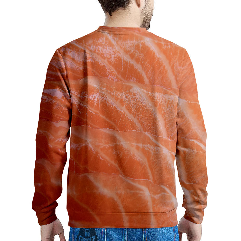 Salmon Print Men's Sweatshirt-grizzshop