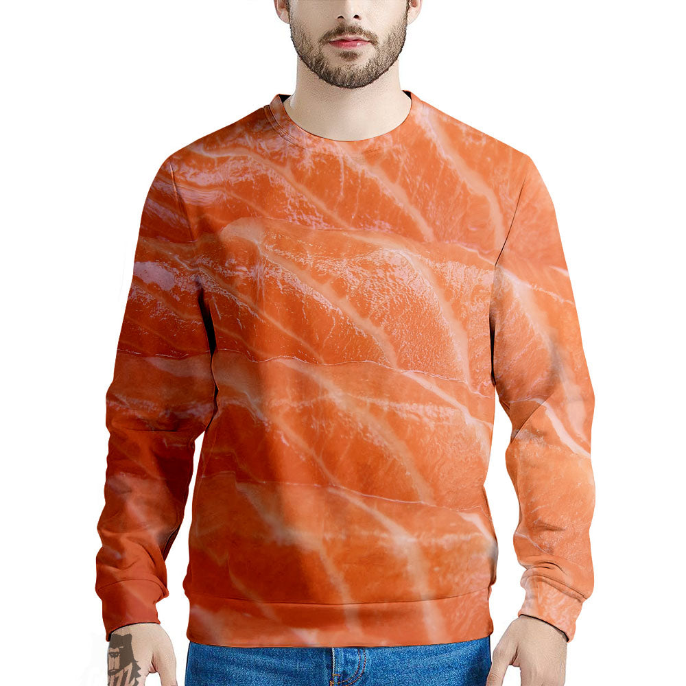 Salmon Print Men's Sweatshirt-grizzshop