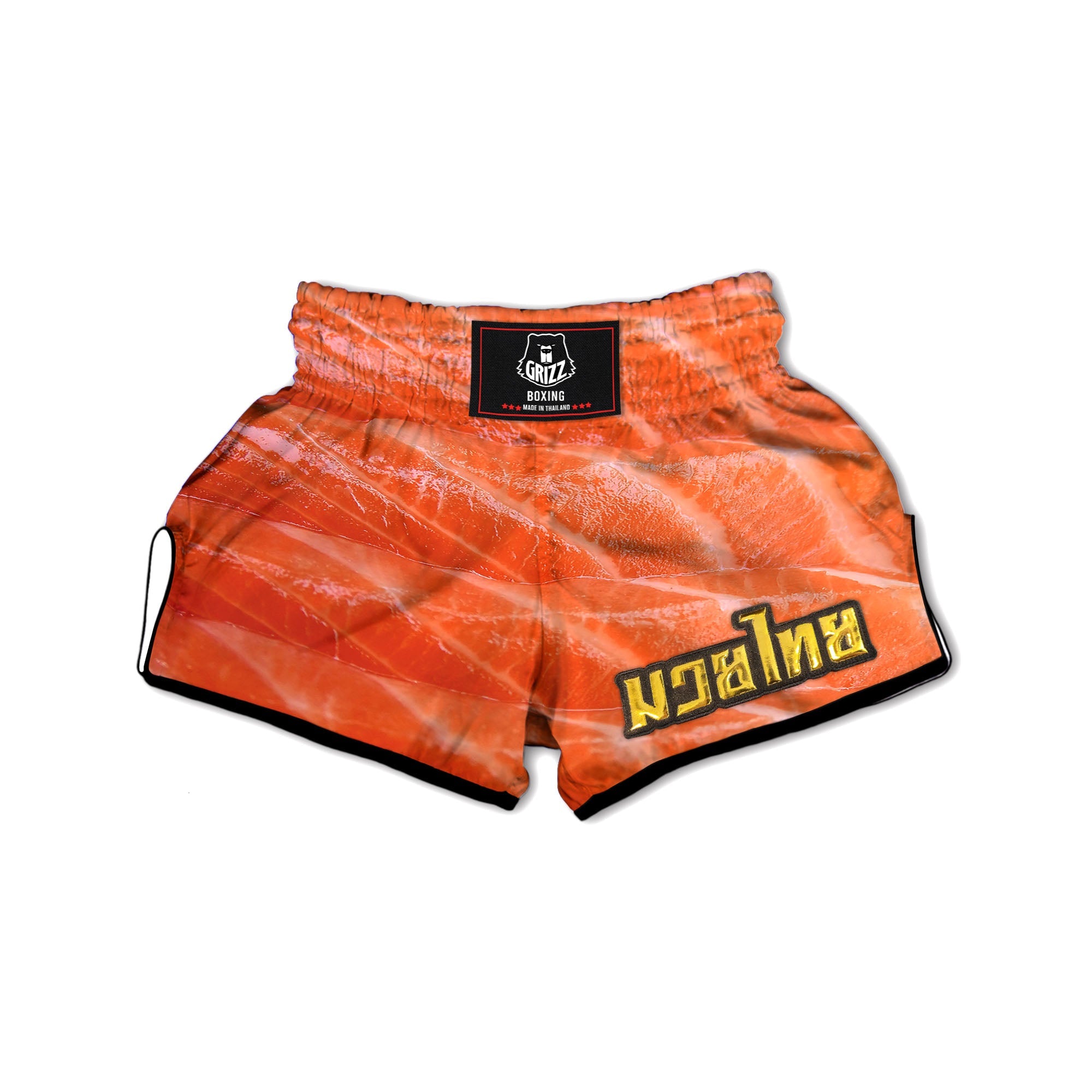 Salmon Print Muay Thai Boxing Shorts-grizzshop