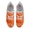 Salmon Print White Athletic Shoes-grizzshop