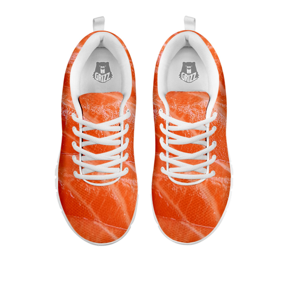 Salmon Print White Sneaker-grizzshop