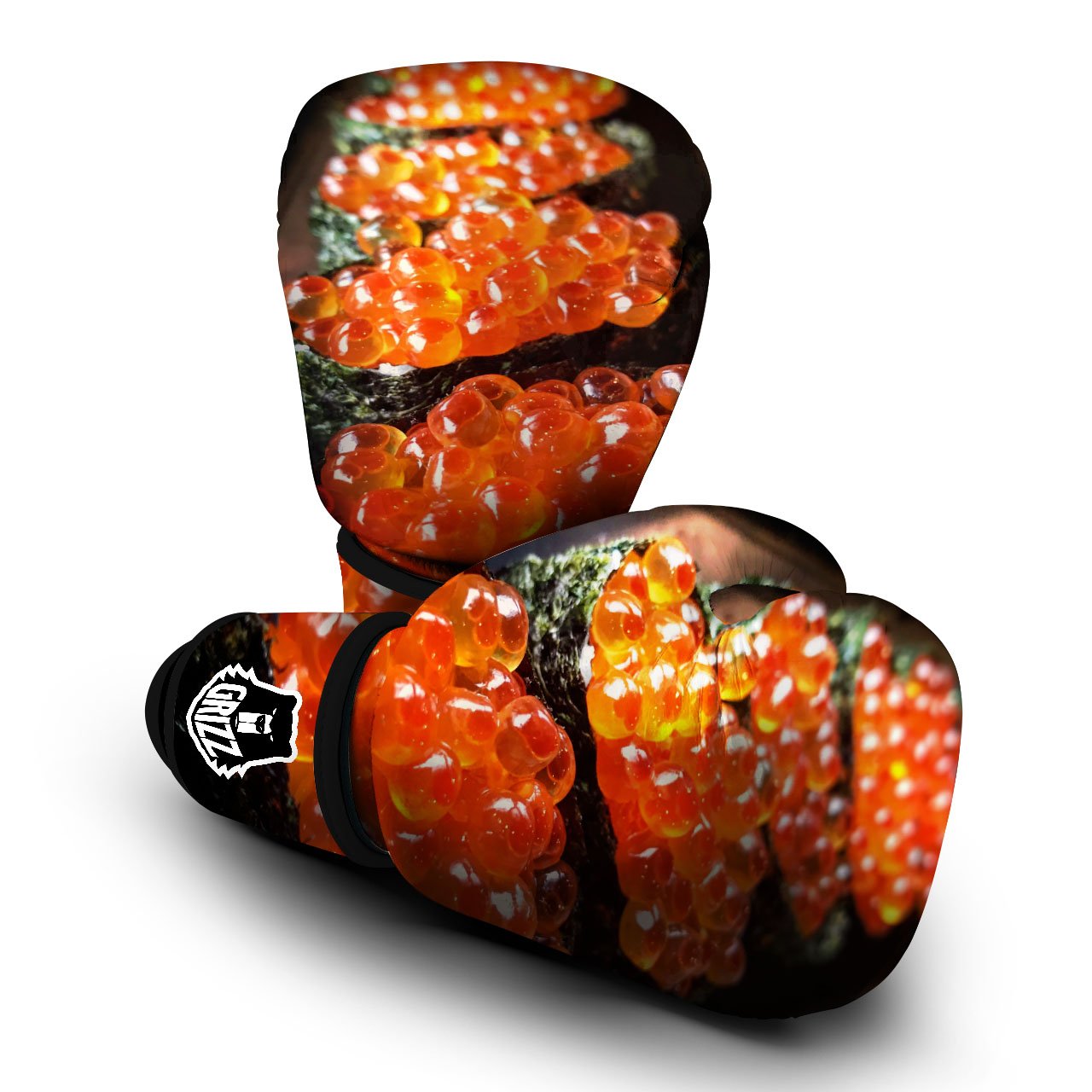 Salmon Roe Sushi Print Boxing Gloves-grizzshop