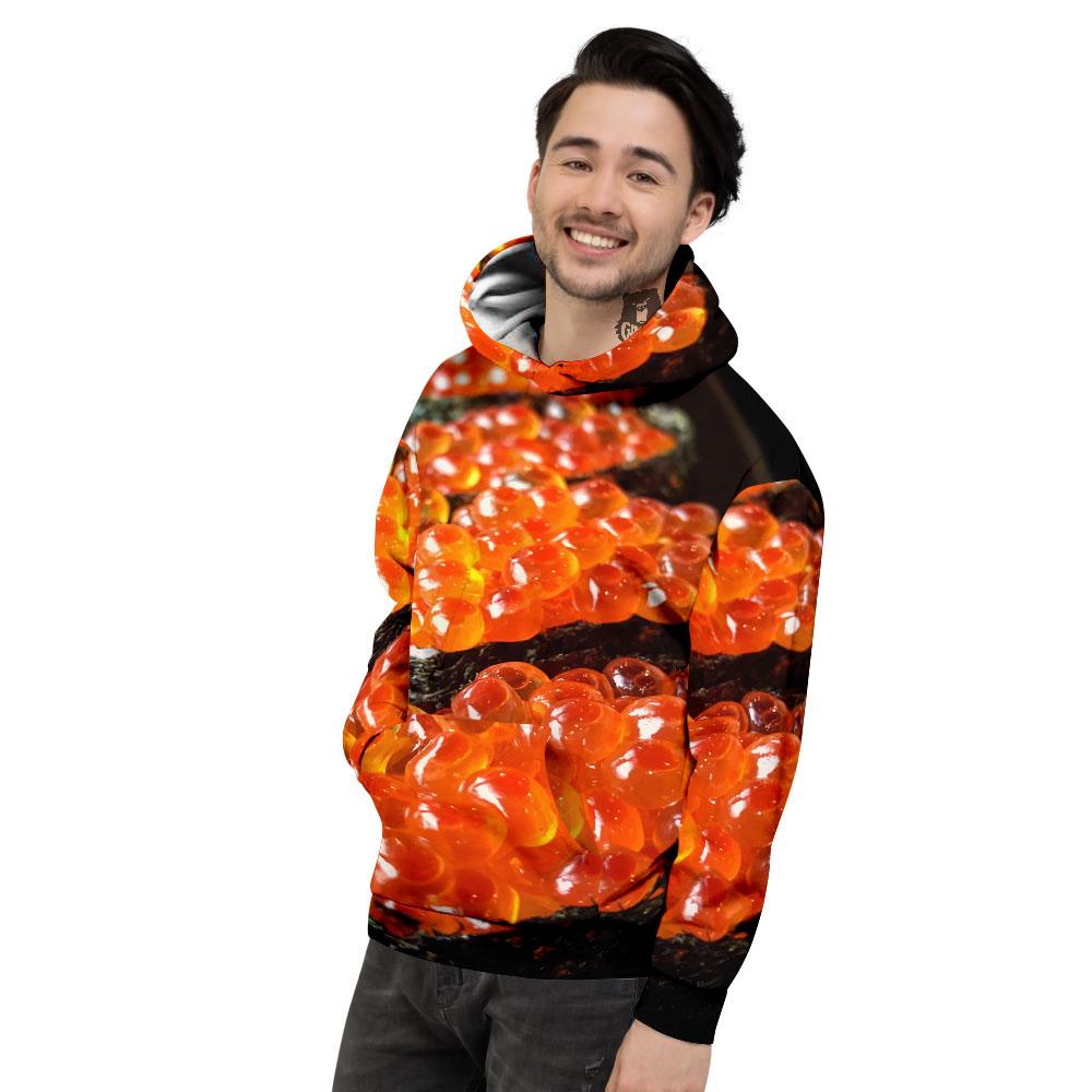 Salmon Roe Sushi Print Men's Hoodie-grizzshop