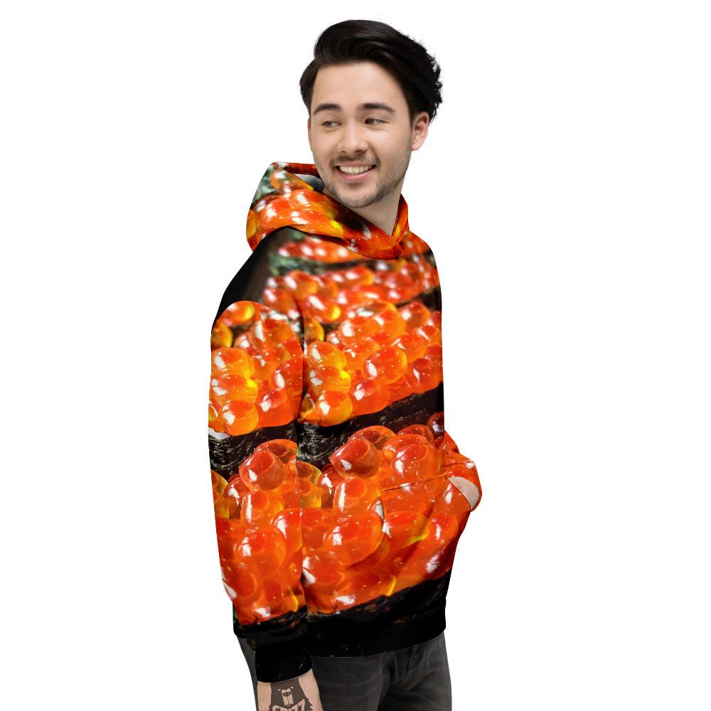 Salmon Roe Sushi Print Men's Hoodie-grizzshop