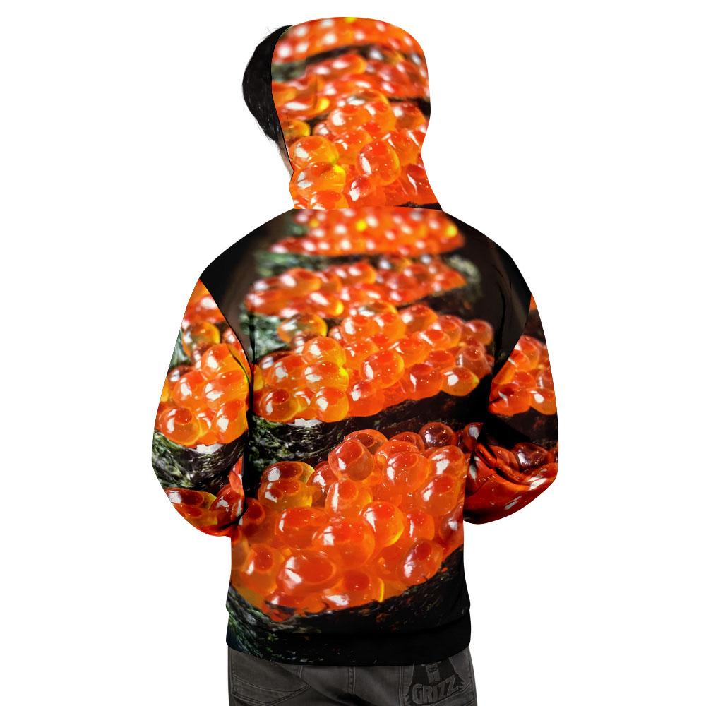Salmon Roe Sushi Print Men's Hoodie-grizzshop
