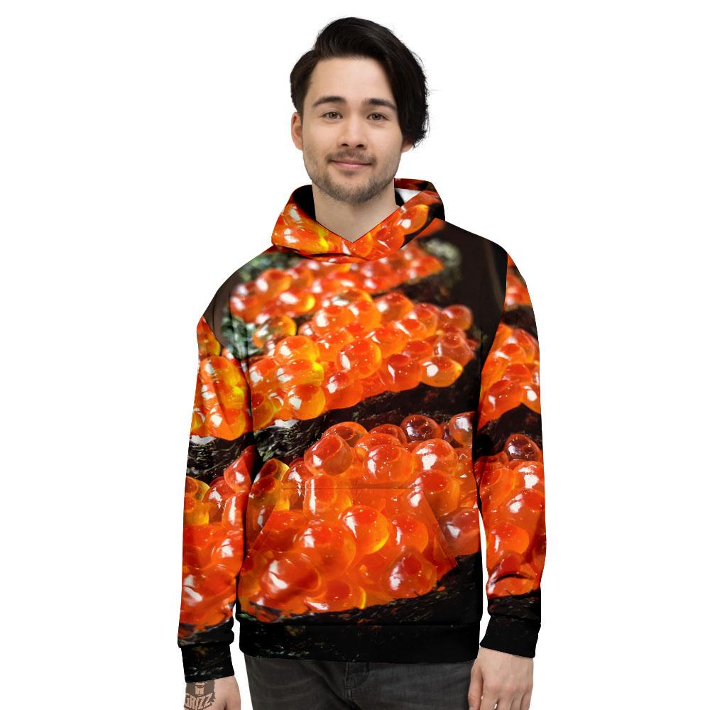 Salmon Roe Sushi Print Men's Hoodie-grizzshop