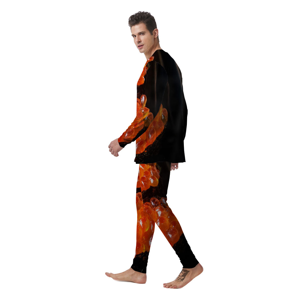 Salmon Roe Sushi Print Men's Pajamas-grizzshop