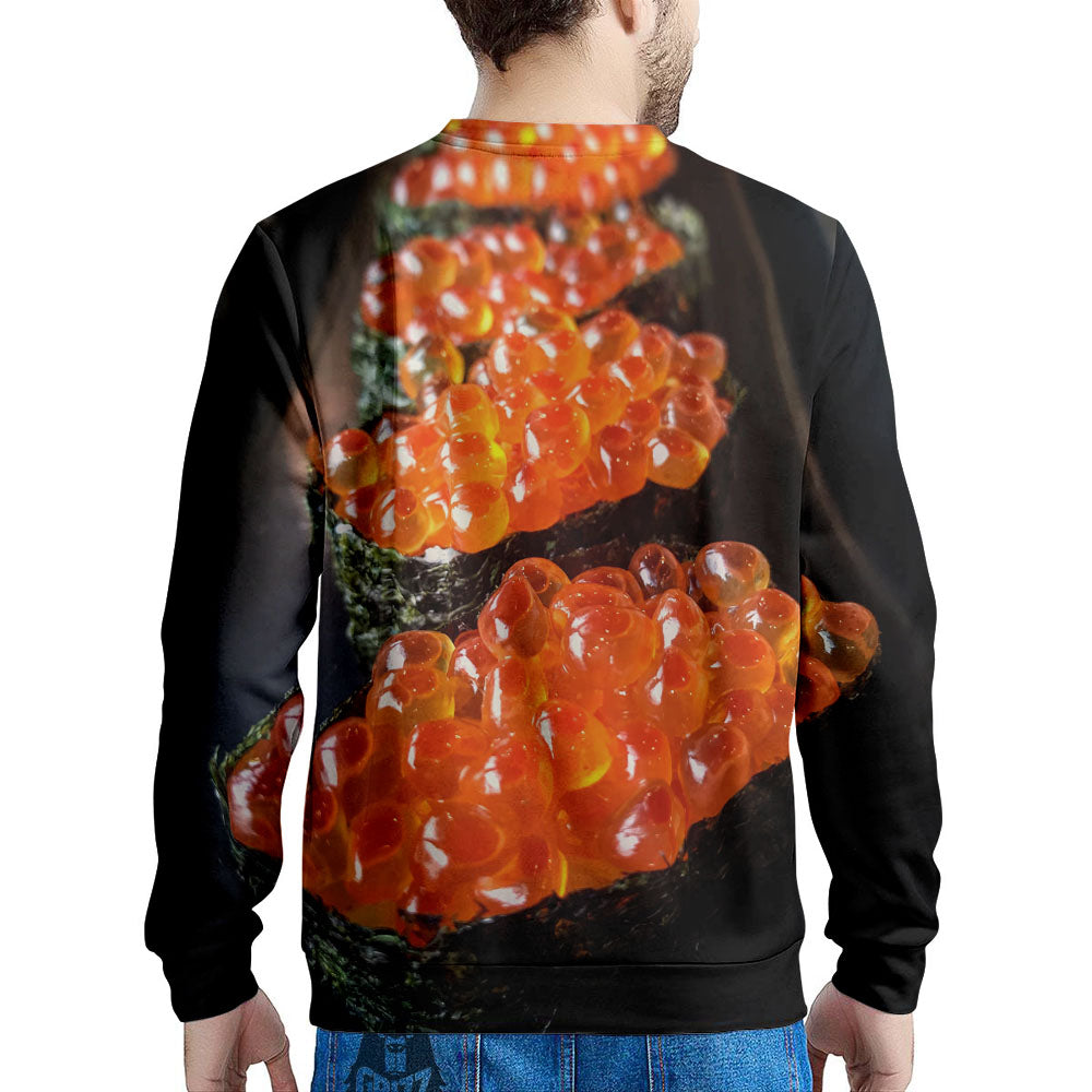 Salmon Roe Sushi Print Men's Sweatshirt-grizzshop