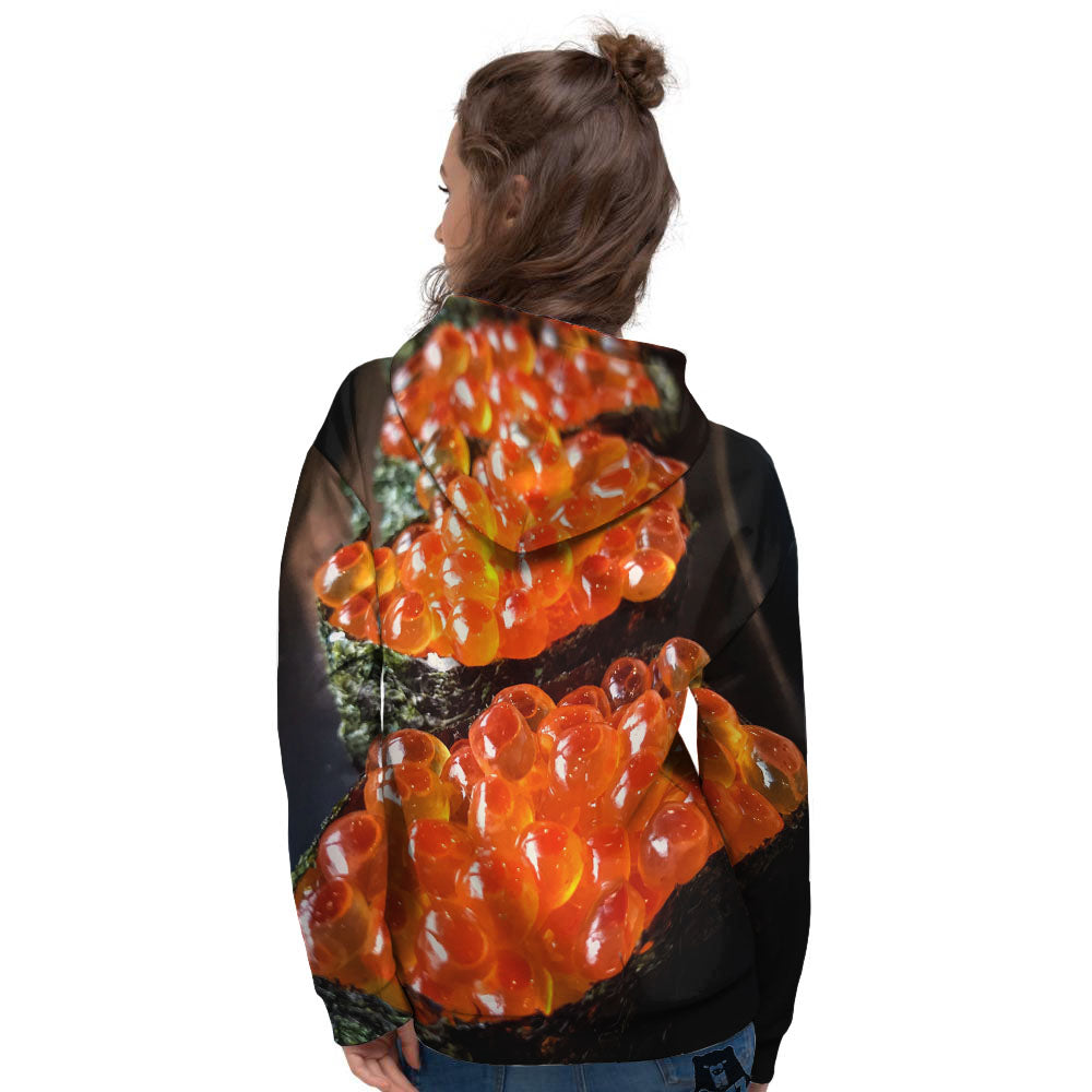 Salmon Roe Sushi Print Women's Hoodie-grizzshop