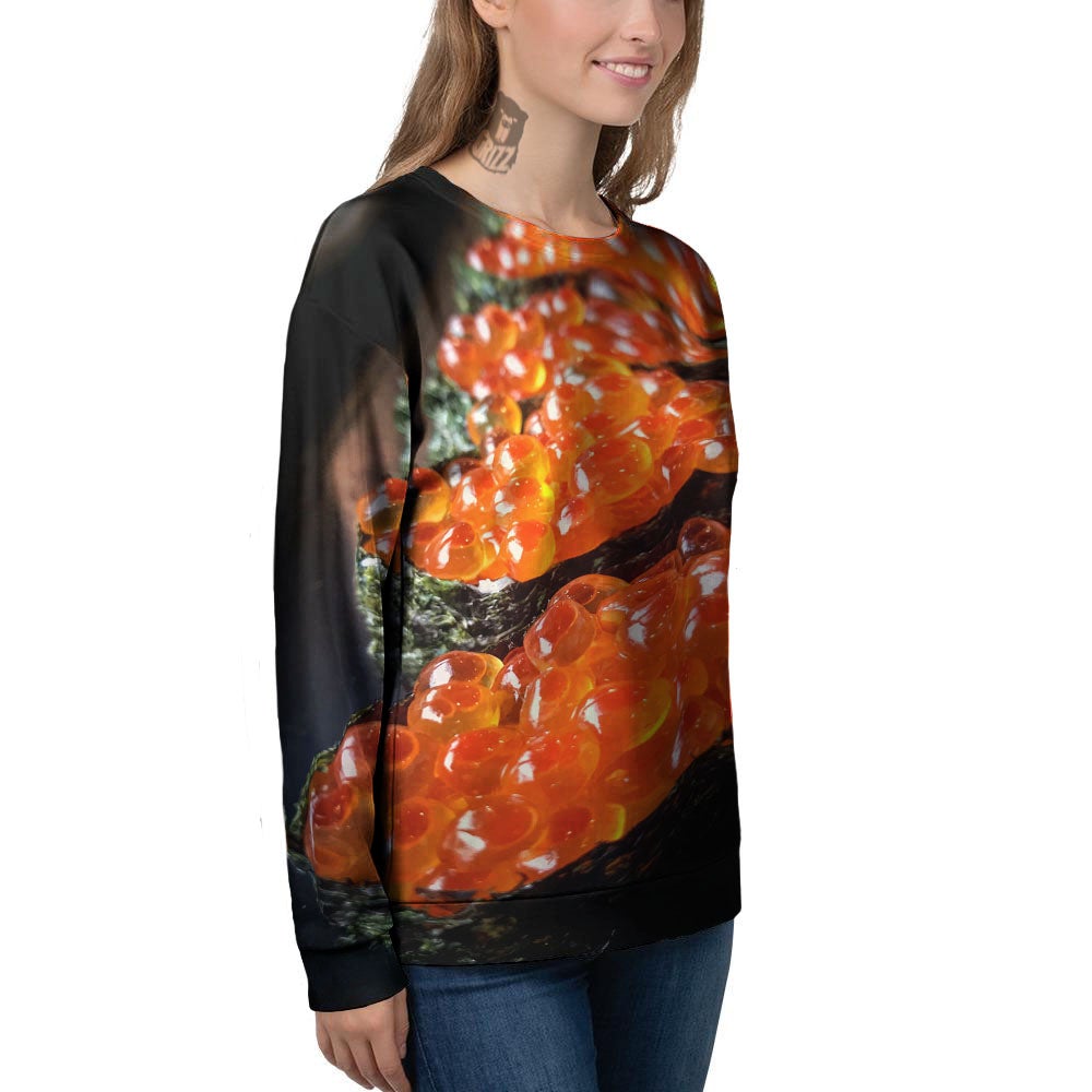Salmon Roe Sushi Print Women's Sweatshirt-grizzshop