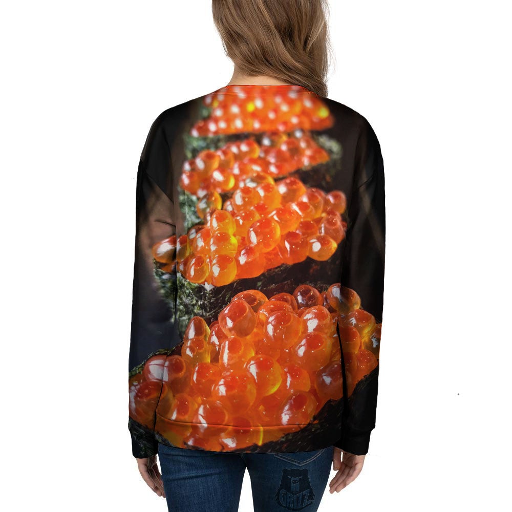 Salmon Roe Sushi Print Women's Sweatshirt-grizzshop