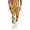 Samurai Cat Print Pattern Men's Leggings-grizzshop