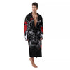 Samurai Mask Old Japanese Print Men's Robe-grizzshop