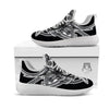 Samurai Mask Silver Print White Athletic Shoes-grizzshop