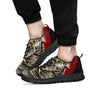 Samurai Red Moon Print Black Sneaker-grizzshop