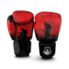 Samurai Red Sun Print Boxing Gloves-grizzshop