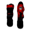 Samurai Red Sun Print Muay Thai Shin Guards-grizzshop