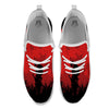 Samurai Red Sun Print White Athletic Shoes-grizzshop