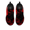 Samurai Red Sunset Print Black Sneaker-grizzshop