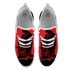 Samurai Red Sunset Print White Athletic Shoes-grizzshop