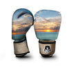 Sand Beach And Sunset Print Boxing Gloves-grizzshop