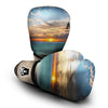 Sand Beach And Sunset Print Boxing Gloves-grizzshop