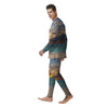 Sand Beach And Sunset Print Men's Pajamas-grizzshop