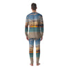 Sand Beach And Sunset Print Men's Pajamas-grizzshop