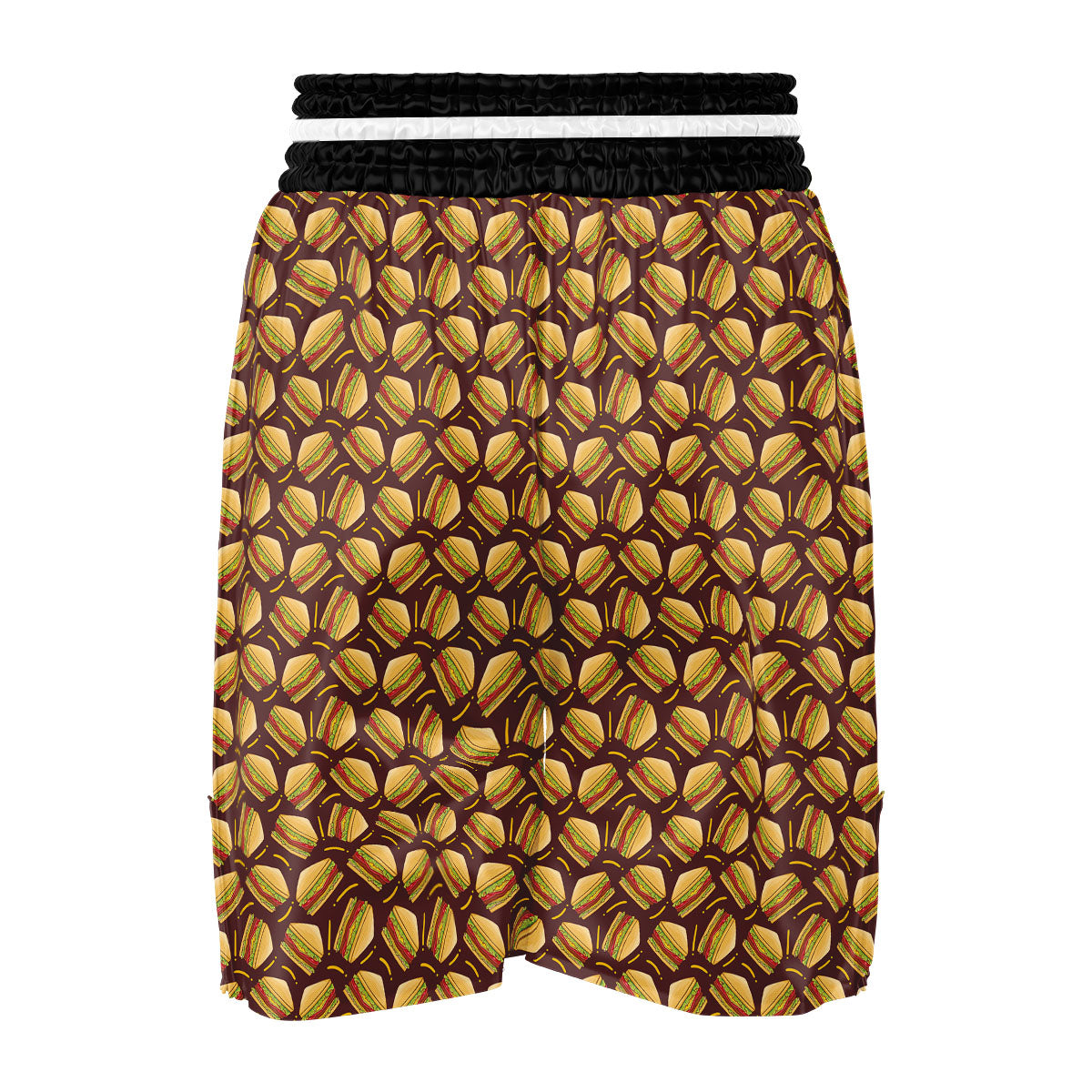 Sandwiches Brown Print Pattern Boxing Shorts-grizzshop