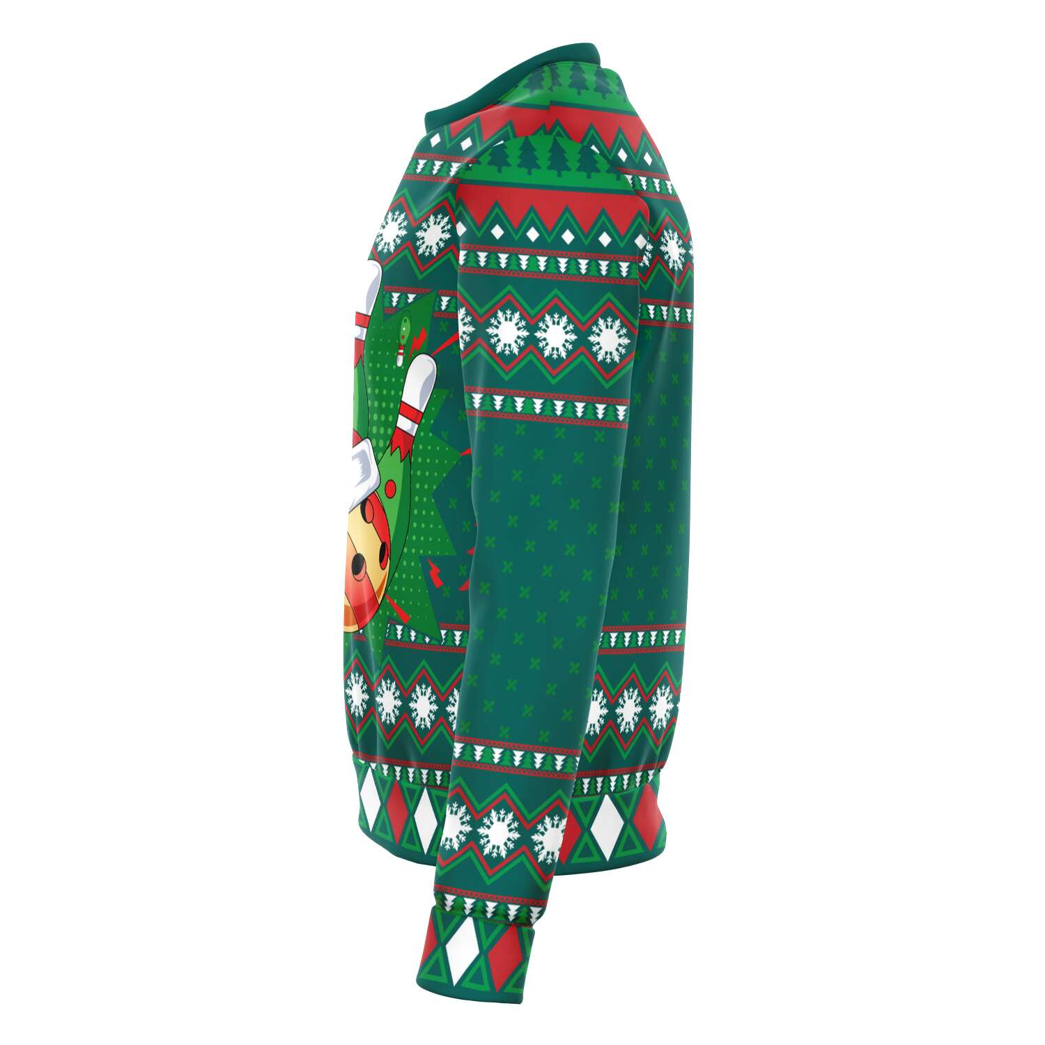 Santa Bowling Ugly Christmas Sweater-grizzshop