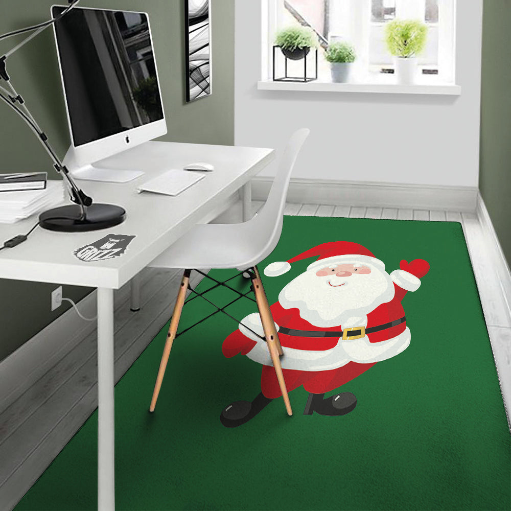 Santa Claus Cartoon Print Floor Mat-grizzshop