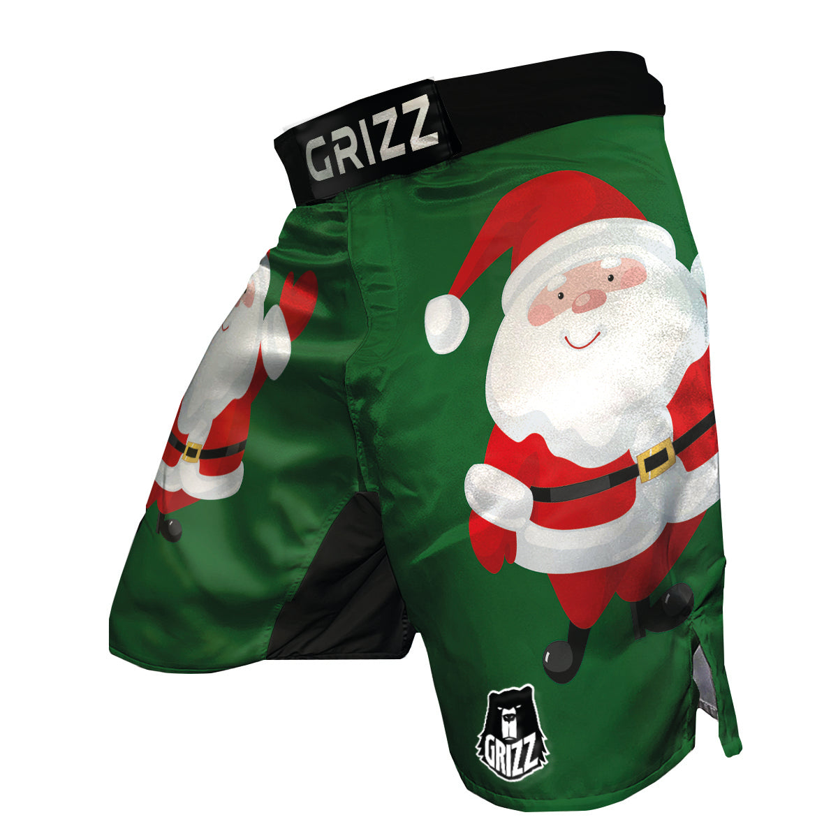 Santa Claus Cartoon Print MMA Shorts-grizzshop