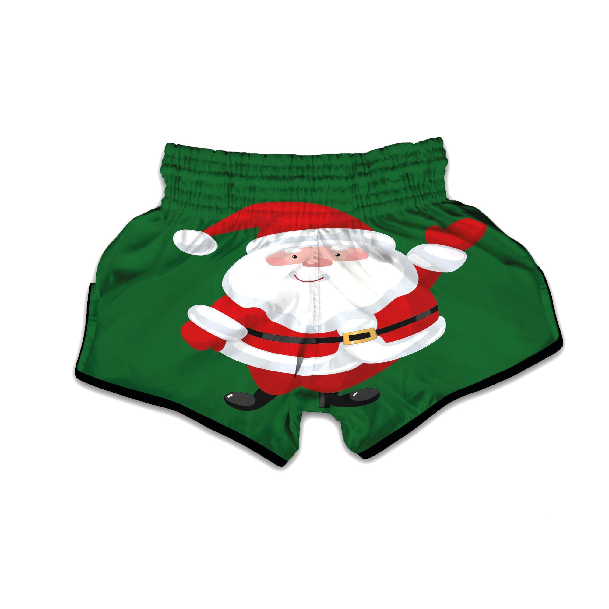 Santa Claus Cartoon Print Muay Thai Boxing Shorts-grizzshop