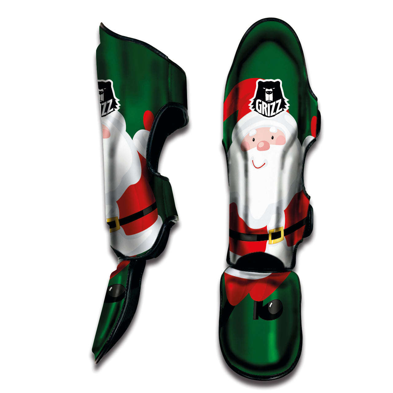 Santa Claus Cartoon Print Muay Thai Shin Guards-grizzshop