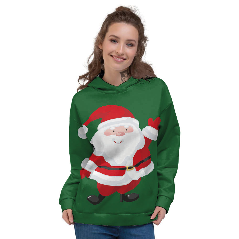 Santa Claus Cartoon Print Women's Hoodie-grizzshop