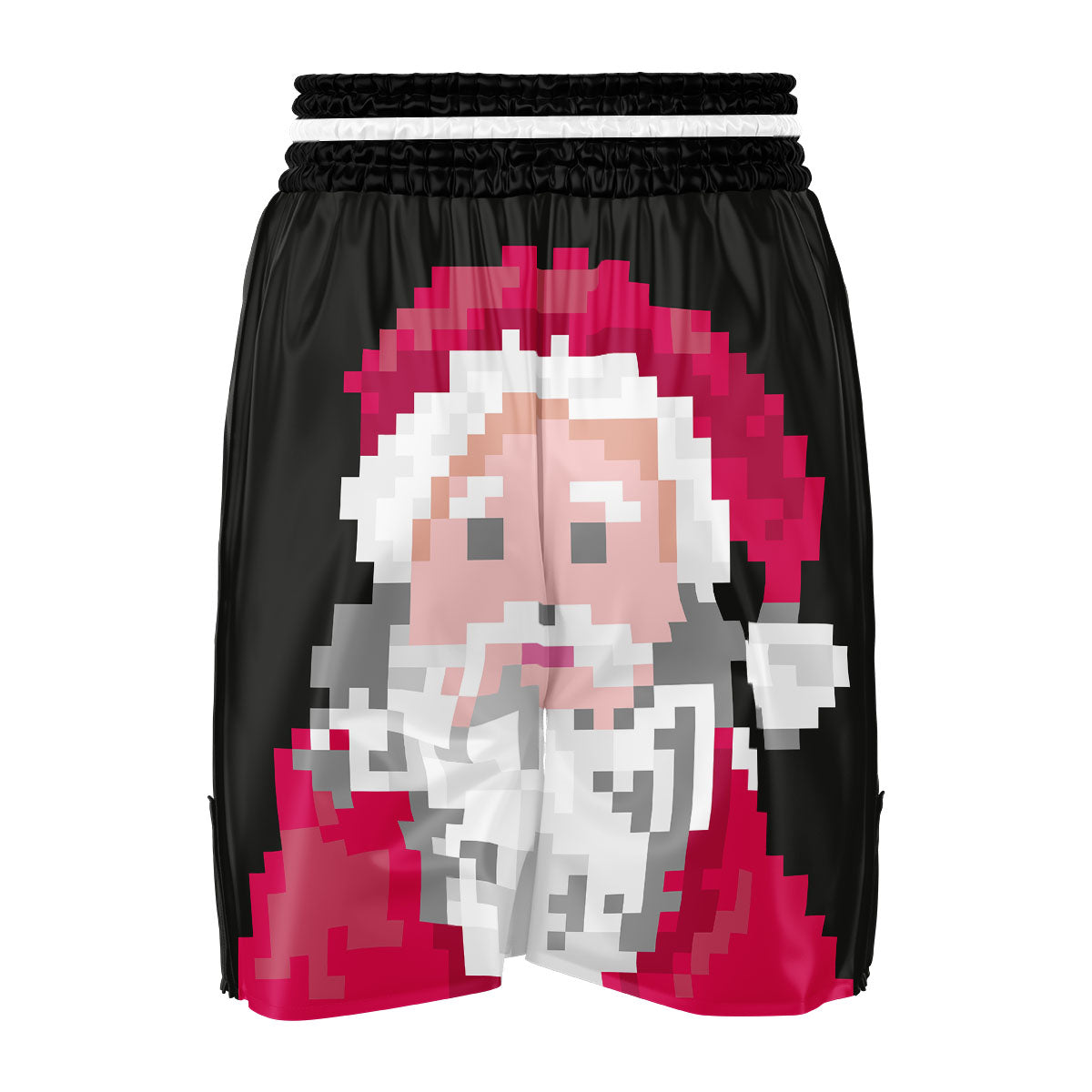 Santa Claus Christmas Pixel Print Boxing Shorts-grizzshop