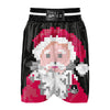 Santa Claus Christmas Pixel Print Boxing Shorts-grizzshop