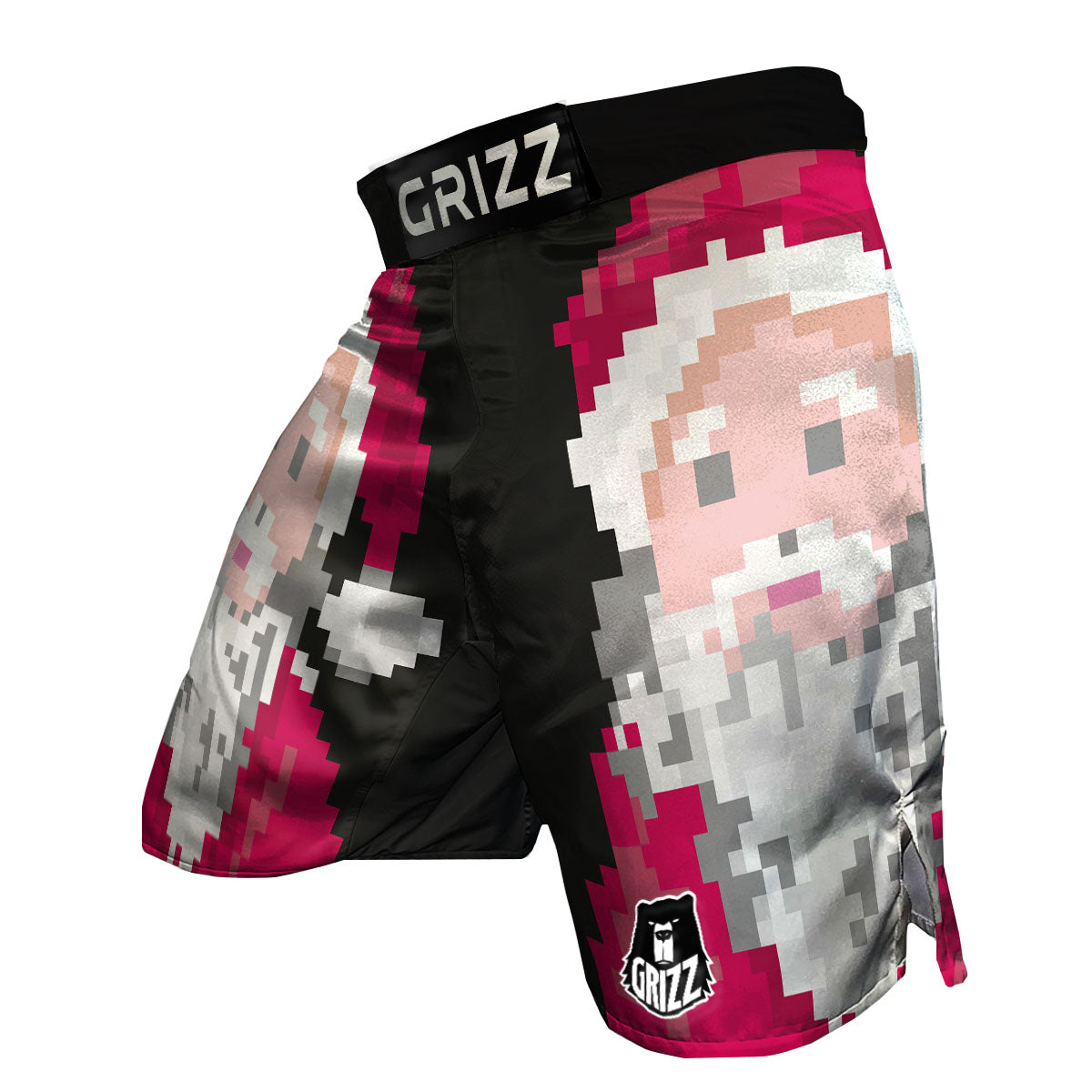 Santa Claus Christmas Pixel Print MMA Shorts-grizzshop