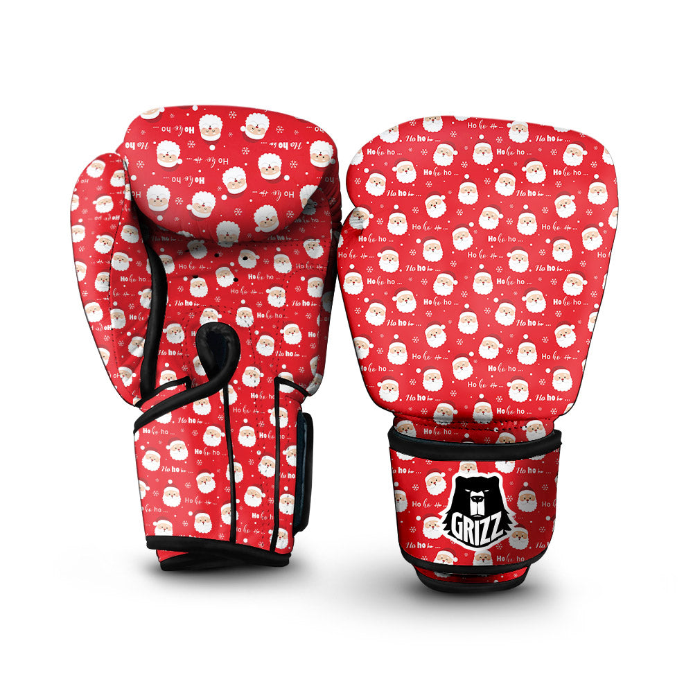 Santa Claus Christmas Print Pattern Boxing Gloves-grizzshop