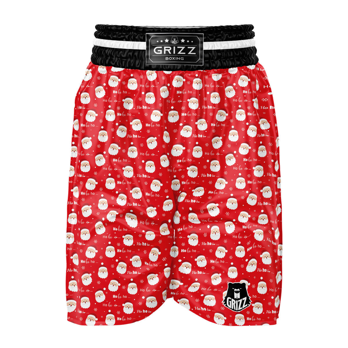 Santa Claus Christmas Print Pattern Boxing Shorts-grizzshop