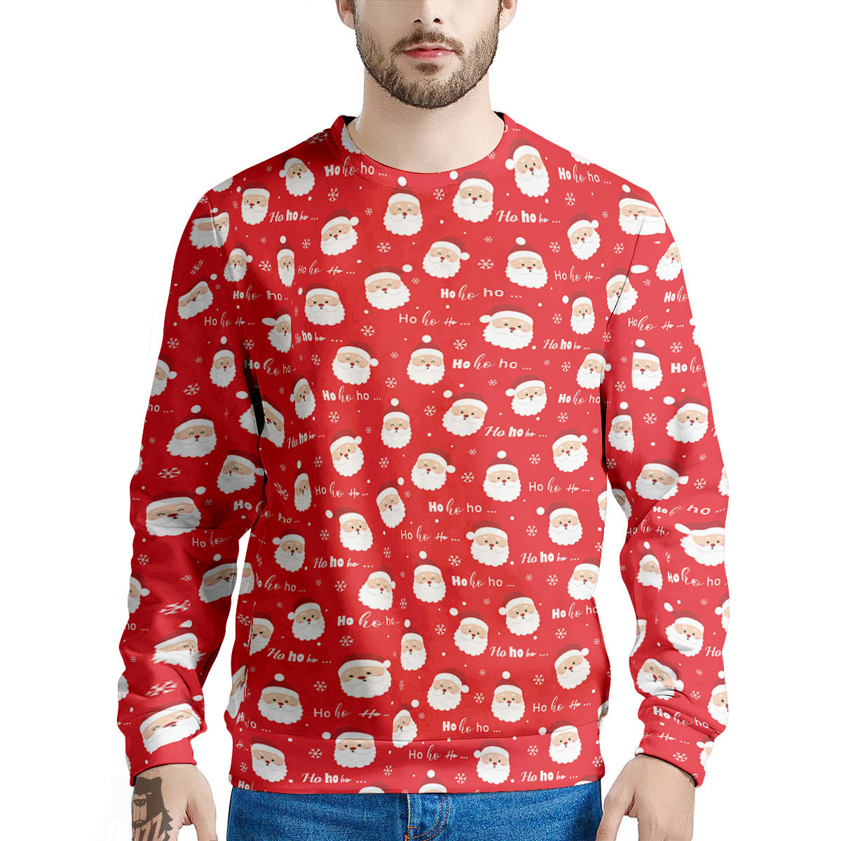 Santa Claus Christmas Print Pattern Men's Sweatshirt-grizzshop
