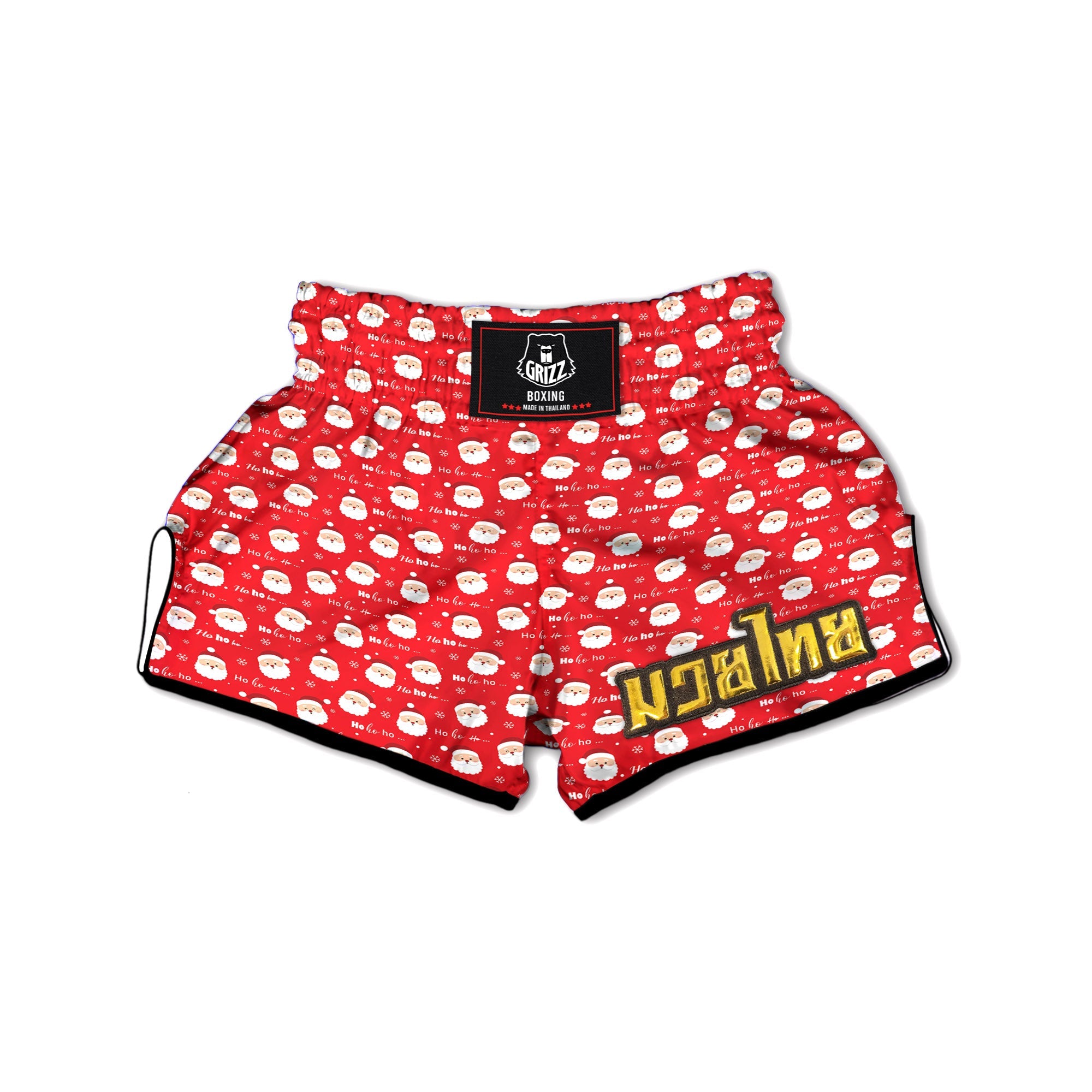 Santa Claus Christmas Print Pattern Muay Thai Boxing Shorts-grizzshop