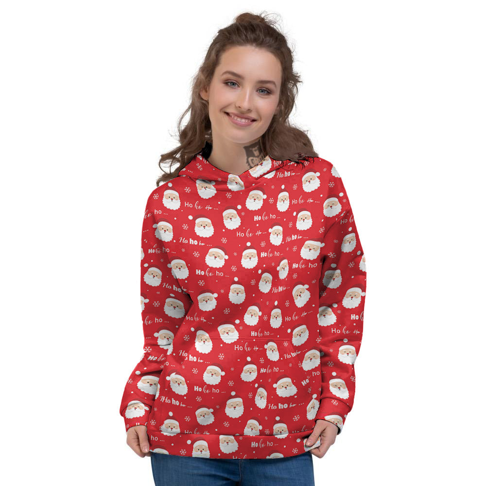 Santa Claus Christmas Print Pattern Women's Hoodie-grizzshop