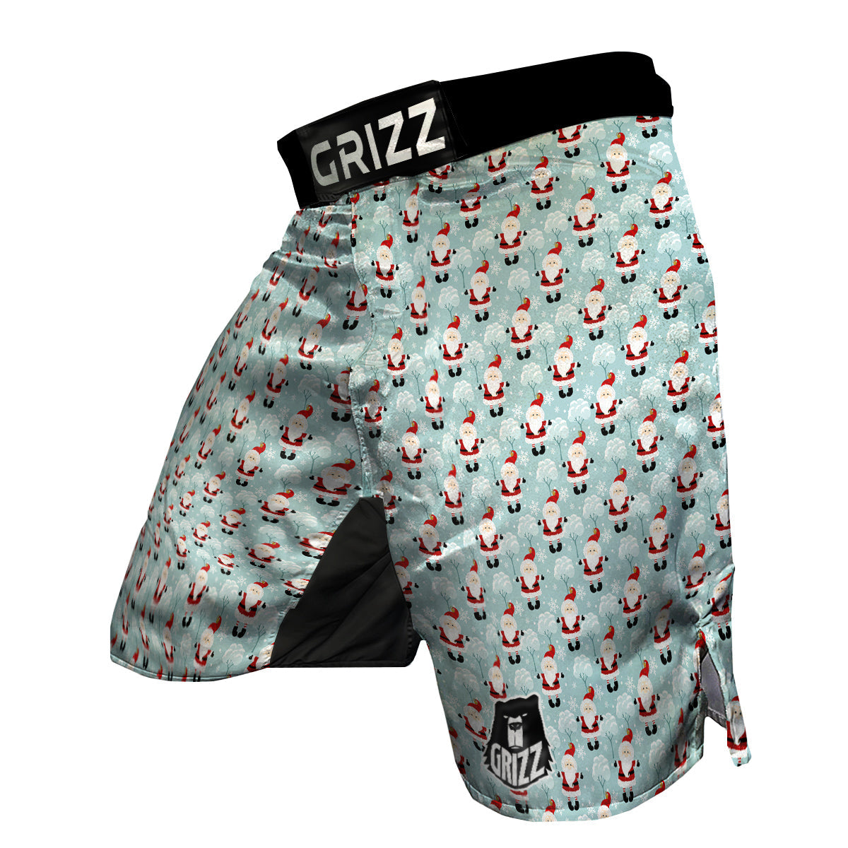Santa Claus Cute Print Pattern MMA Shorts-grizzshop