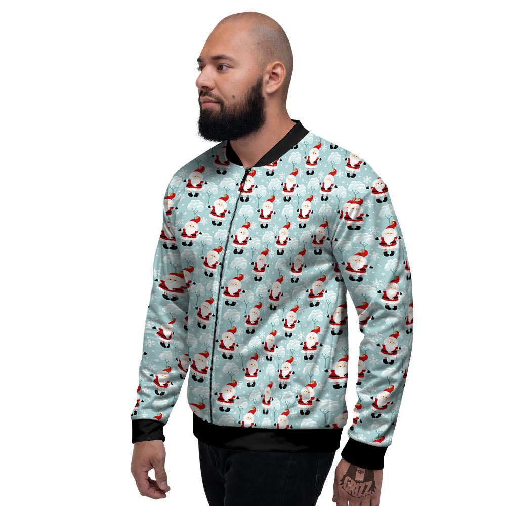 Santa Claus Cute Print Pattern Men's Bomber Jacket-grizzshop
