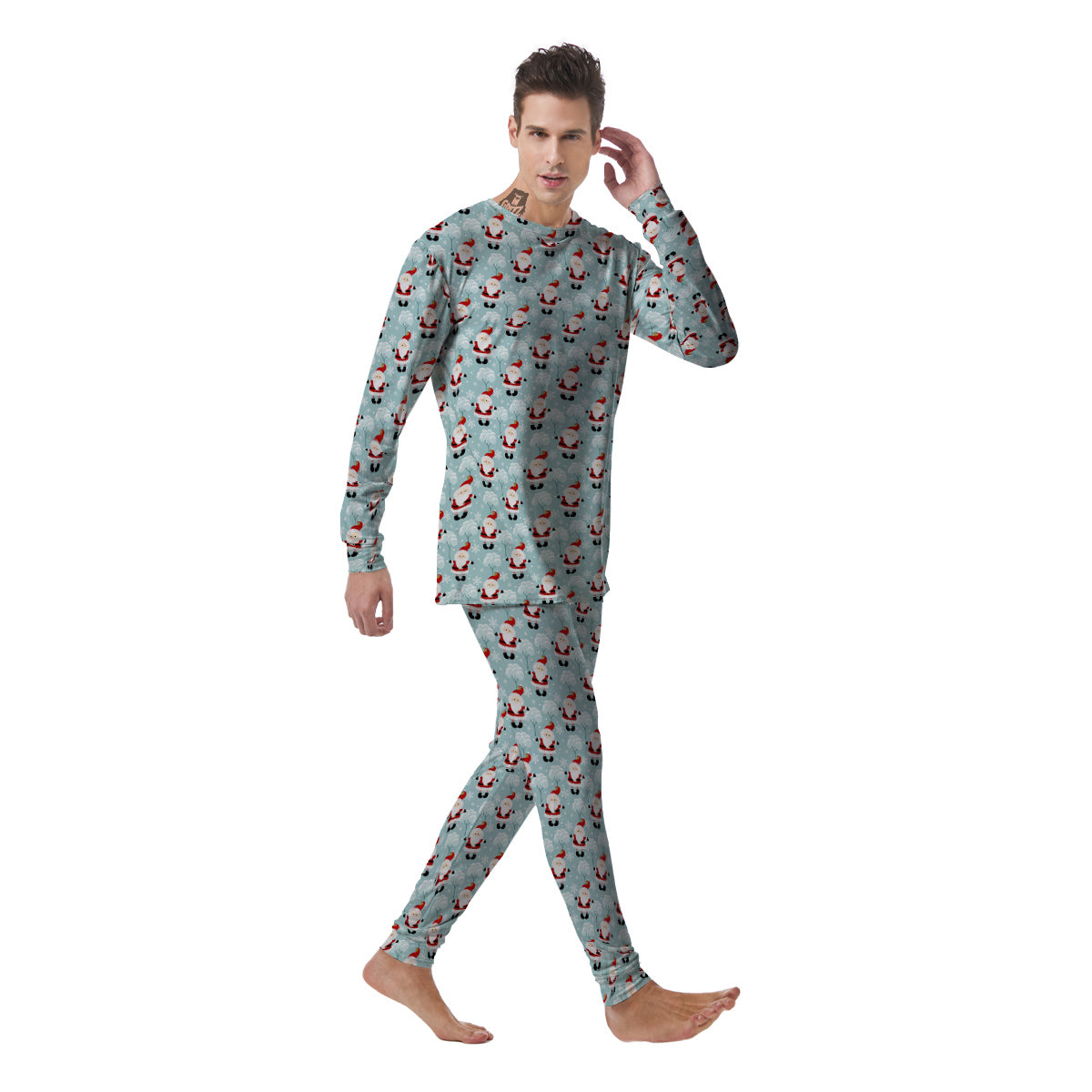 Santa Claus Cute Print Pattern Men's Pajamas-grizzshop