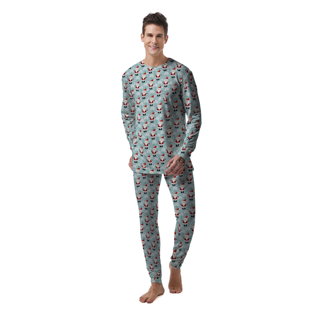 Santa Claus Cute Print Pattern Men's Pajamas-grizzshop