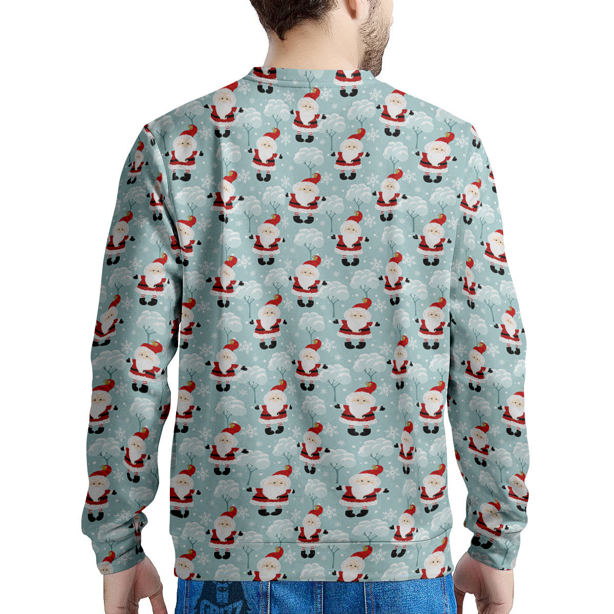 Santa Claus Cute Print Pattern Men's Sweatshirt-grizzshop