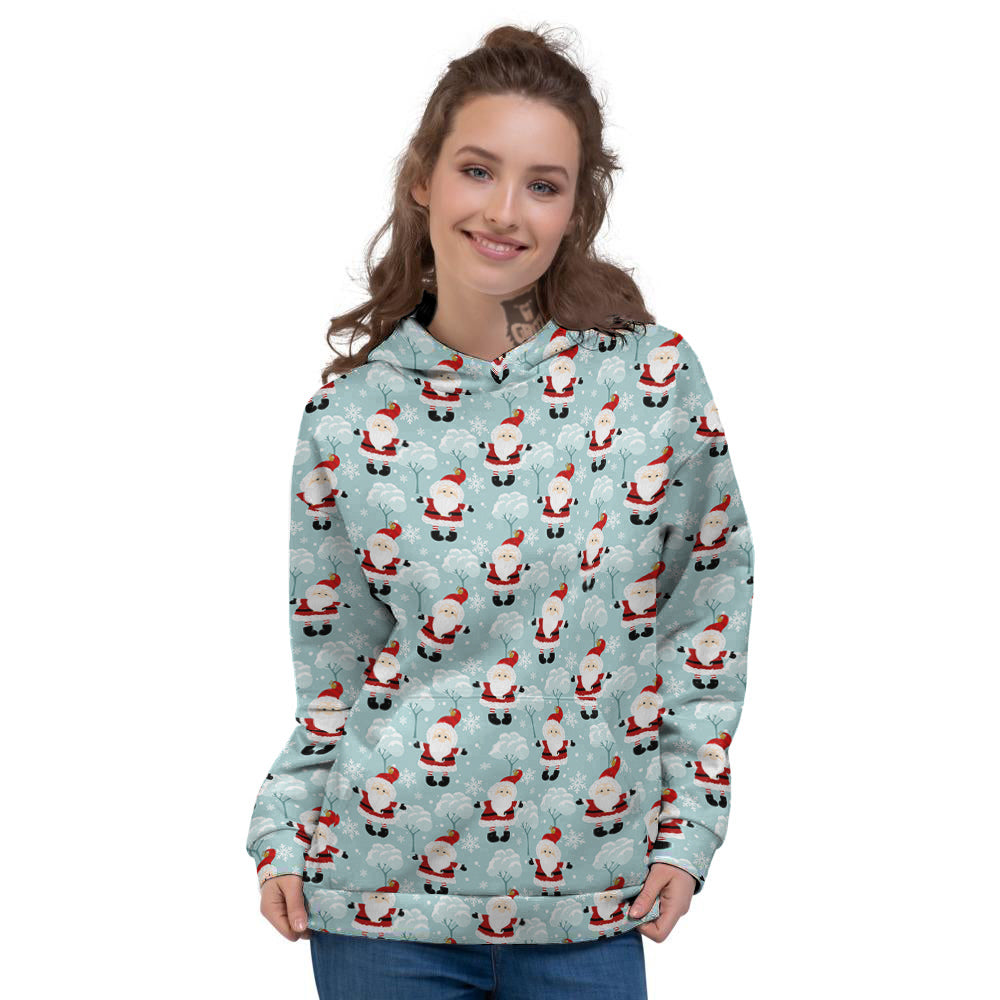 Santa Claus Cute Print Pattern Women's Hoodie-grizzshop